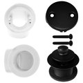 Westbrass Pull & Drain Sch. 40 PVC Plumber's Pack W/ Two-Hole Elbow in Powdercoated Flat Black D572-62